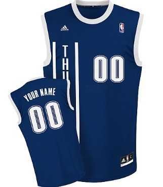 Men & Youth Customized Oklahoma City Thunder Navy Blue Jersey